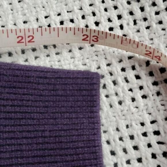 Roundtree & Yorke Purple V-neck Long Sleeve Sz. L Sweater - Picture 6 of 7